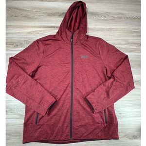 REI Co-op Mens Large Active Pursuits Full Zip Hoodie Burgundy Heather 23891-F22